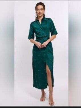 Sani Deep Green Wrap Dress large
